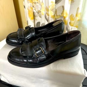 Mens Black Leather Slip On Loafer